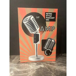new sealed retro podcast microphone​‎